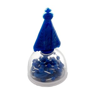 Altar de Nossa Senhora Aparecida com terço - Azul