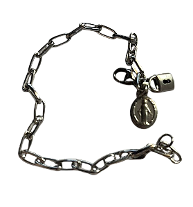 Pulseira Cadeia de Consagração de Nossa Senhora das Graças Inox