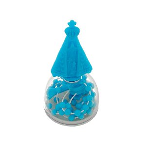 Altar de Nossa Senhora Aparecida com terço - Azul claro