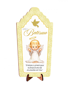Tag Decorativa em MDF - Batismo