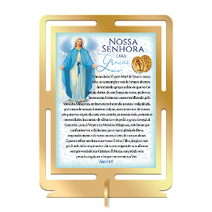 Quadro de mesa Oração Nossa Senhora das Graças