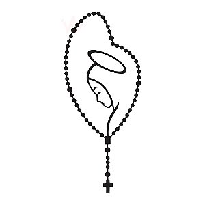 Adesivo Terço Nossa Senhora  P