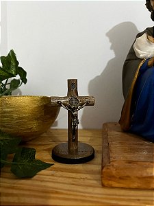 Crucifixo de Mesa e Parede, redondo,  7 cm