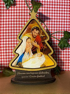 Arvore de natal imbuia c dourado foto