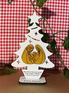 Arvore de natal branco c/dourado