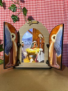 Capela oração de mesa imbuia c porta