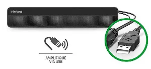 Antena Digital Amplificada Intelbras AI 3101 Slim para TV