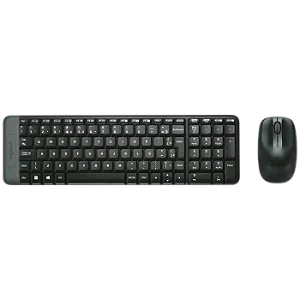 Combo de Teclado e Mouse Sem Fio Logitech MK220 Preto