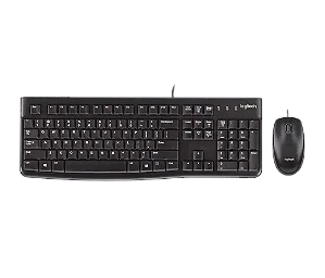 Combo Teclado e Mouse com Fio Logitech MK120 USB