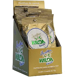 VALDA CLASSIC  PASTILHA - CAIXA C/ 12 PCTS 12G