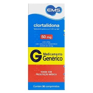 CLORTALIDONA 50 MG X 30 COMPRIMIDOS
