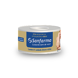 FITA MICROPOROSA - 25 MM X 4,5 METROS - BEGE