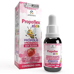 PROPOFLEX - EXTRATO AQUOSO (PROPOLIS) - KIDS  - SABOR MORANGO - 30 ML