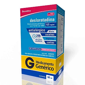 DESLORATADINA 0,5 MG/ML X 60 ML - XAROPE