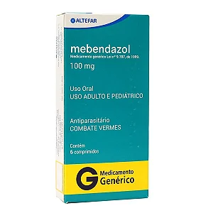 MEBENDAZOL 100 MG X 6 COMPRIMIDOS