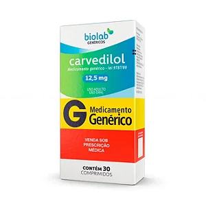 CARVEDILOL 12,5 MG X 30 COMPRIMIDOS