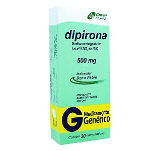 DIPIRONA 500 MG X 20 COMPRIMIDOS