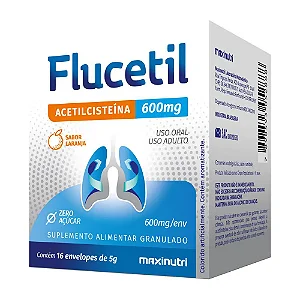 FLUCETIL 600 MG - 16 ENVELOPES X 5 G (ACETILCISTEINA)