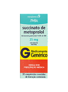 SUCCINATO DE METROPOLOL 25 MG X 30 COMPRIMIDOS