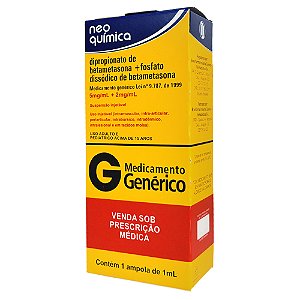 DIPROPIONATO DE BETAMETASONA 5MG/ML + FOSFATO DISSODICO DE BETAMETASONA 2MG/ML X 1 AMP X 1 ML