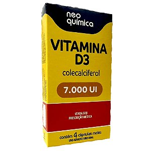 VITAMINA D3 7.000 UI X 4 CAPSULAS