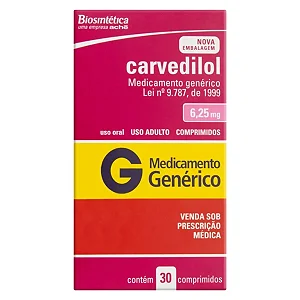 CARVEDILOL 6,25 MG X 30 COMPRIMIDOS