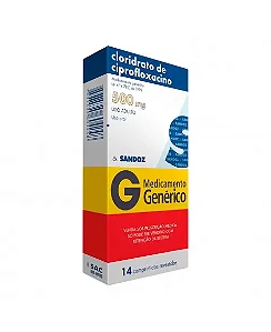 CLORIDRATO DE CIPROFLOXACINO 500 MG X 14 COMPRIMIDOS