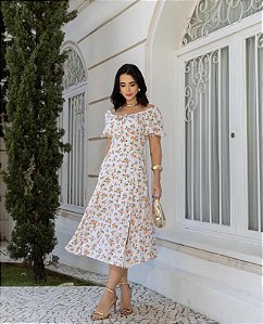 Vestido Floral Manga