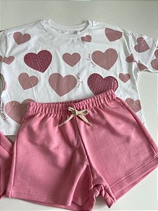 Conjunto Coração Rosê