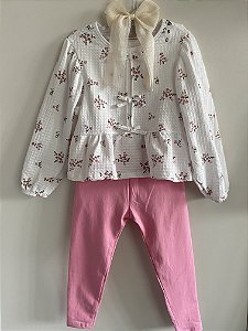 Kit Saldo - Conj. Flowers (Manga Longa + Legging)