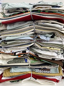 Camiseta Masc. R$ 14,90 - Kit Ponta de Estoque (Tam. 10 ao 14) 23 peças