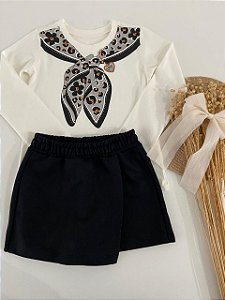 Kit Conj. Lenço de Oncinha (Short Saia)