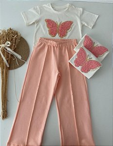Kit Conjunto Borboleta Fitas + Wide Leg