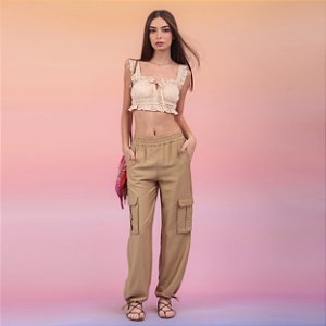 Calça Cargo Caramelo