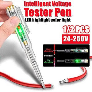 Chave De Fenda Para Teste De Tensão Caneta Testadora De Tensão Sem Contato Ferramenta de teste de indução de luz LED