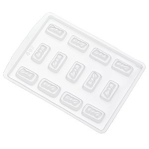 Forma PVC 492 - Bombom Retângulo com laço