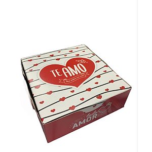 Caixa para 9 doces 12 X 11 X 4cm Estampa amor CD2 JR