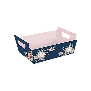 Cesta Cartão Flores Encanto 32X23X10.5CM