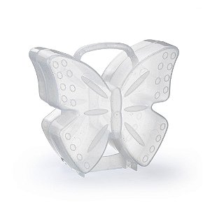 Maleta borboleta transparente com glitter