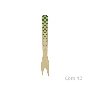 Garfo Madeira Poa Verde C/12