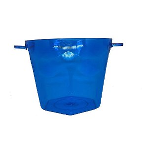 Balde de Gelo Azul Transparente