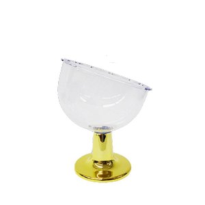 Taça Inclinada Luxo Dourada