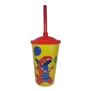Copo Fest 400ml c/ Tampa e Canudo Dino Baby