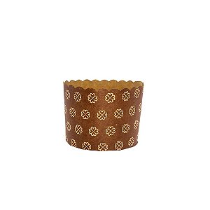 Forma para Panetone Marrom 500g 134x95mm c/10