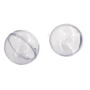 Esfera Acrilica Transparente 6,5cm c/5und