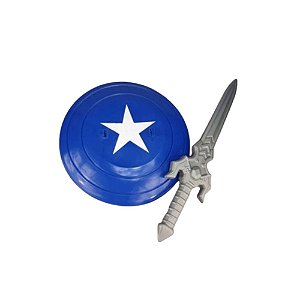 Kit Espada e Escudo Azul Toymaster