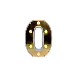 PI- Luminária decorativa alfabeto 15,5X16cm c/1 504 O Dourado