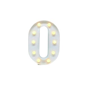 Luminária Decorativa Numero 0 REF 769 Branco