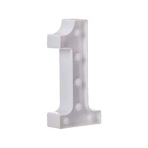 Luminária Decorativa Numero 1 REF 769 Branco