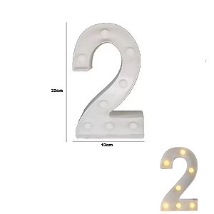 Luminária Decorativa Numero 2 REF 769 Branco